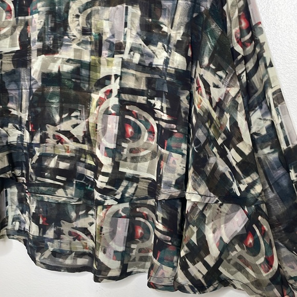 Cap Juluca Aldo Martins Multi Colored Print Layered Swing Top Size 6 - Picture 4 of 11